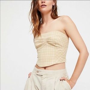 Free people corset plaid top